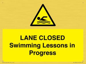 LANE CLOSED Swimming Lessons in Progress